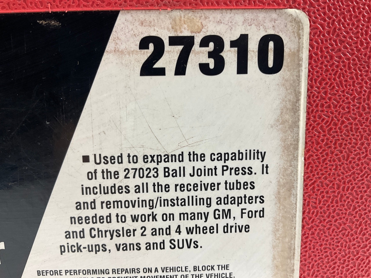 USED #12 OEM TOOLS 37310 Master Ball Joint Installer / Remover Adapter Tool Set