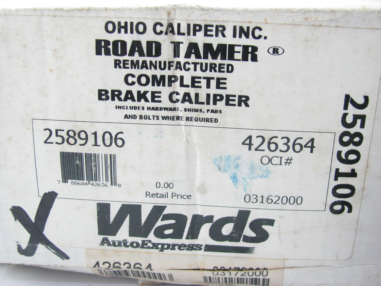 REMAN. Ohio Caliper 2589106 Front Brake Caliper Set With Brake Pads