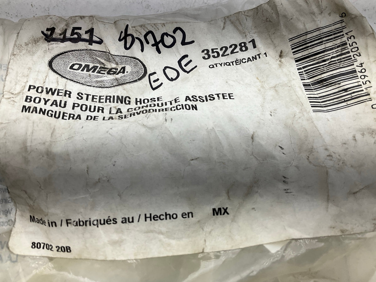 Omega 352281 Power Steering Return Line Hose