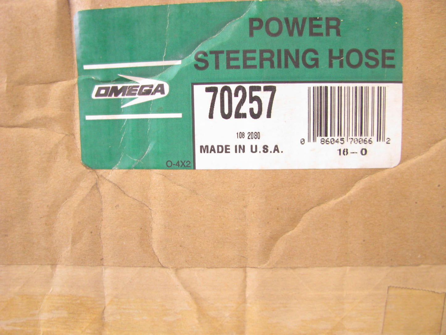 Omega 70257 Power Steering Pressure Hose 1988-1989 Lincoln Continental 3.8L