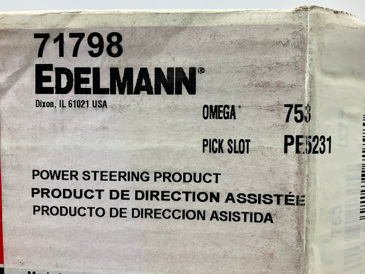 Omega 753 Power Steering Return Hose