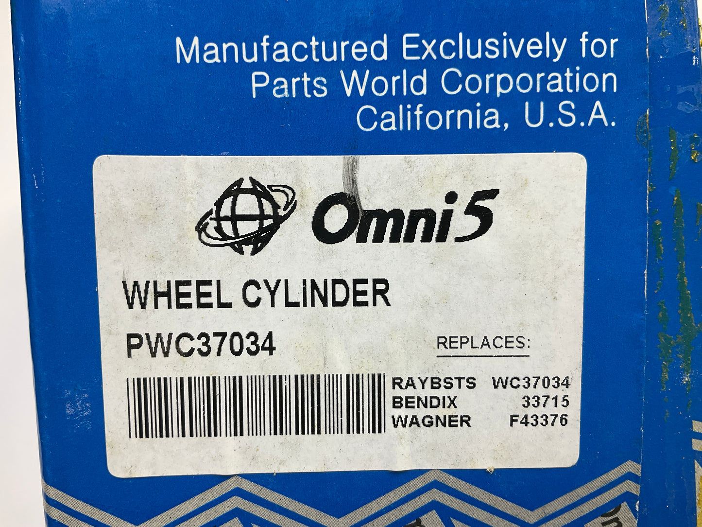 Omni5 PWC37034 Front Right Drum Brake Wheel Cylinder WC37034