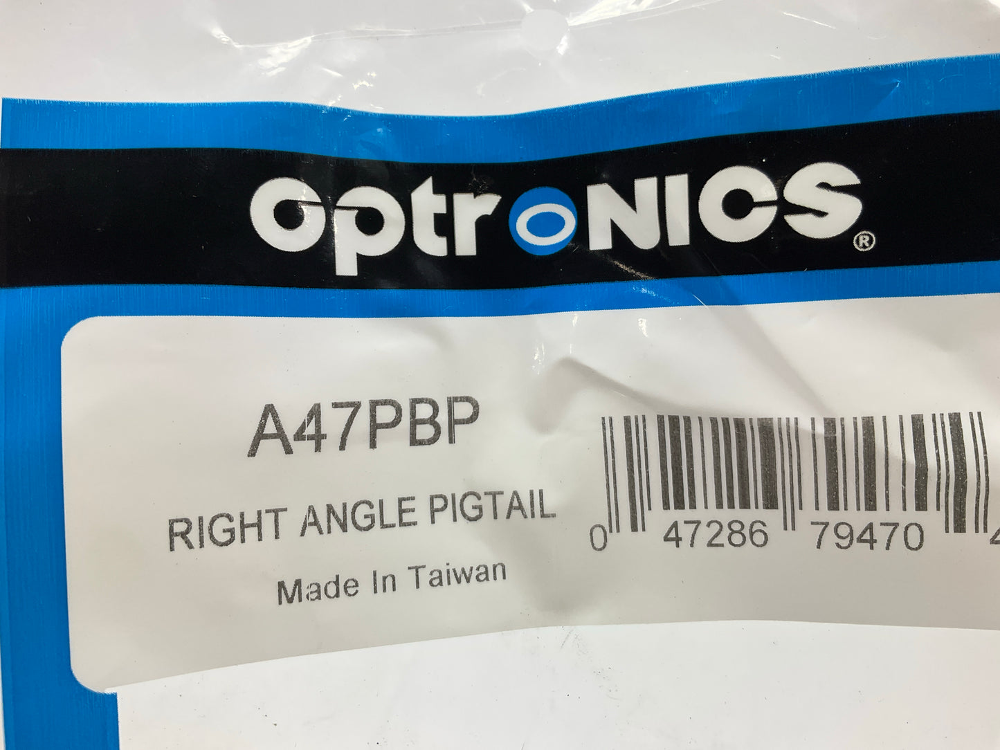Optronics A47PBP Three-Pin PL-3 Wiring Pigtail, 10'' Leads, Ground Ring Terminal