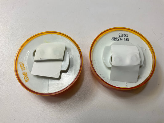 (2) Optronics MC53ABP Amber Side Marker Trailer Clearance Light, Recess Mount 2''