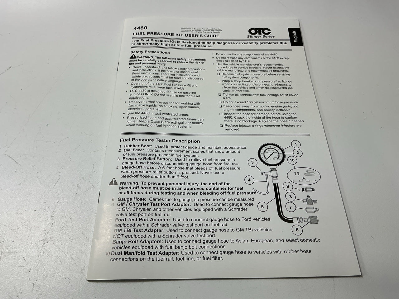 OTC 4480 Stinger Basic Fuel Injection Service Kit