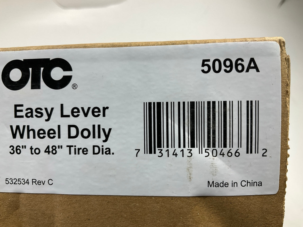 OTC 5096A Heavy Duty 'Easy Lever' Wheel Dolly For 36'' To 48'' Diameter Wheel Tire