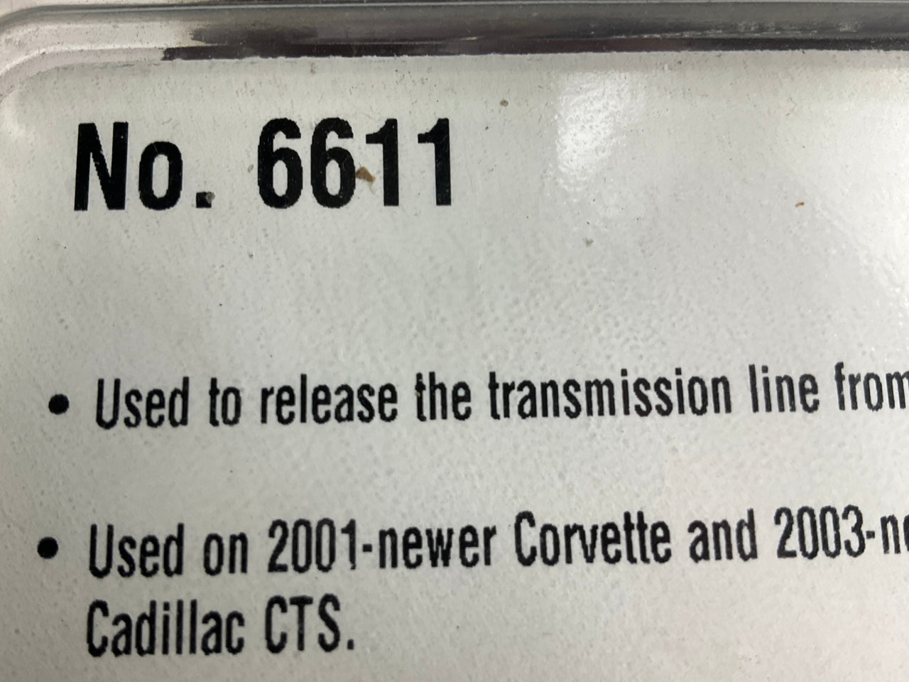 OTC 6611 Transmission Line Disconnect Tool 01- Up Corvette 03- Up Cadillac CTS
