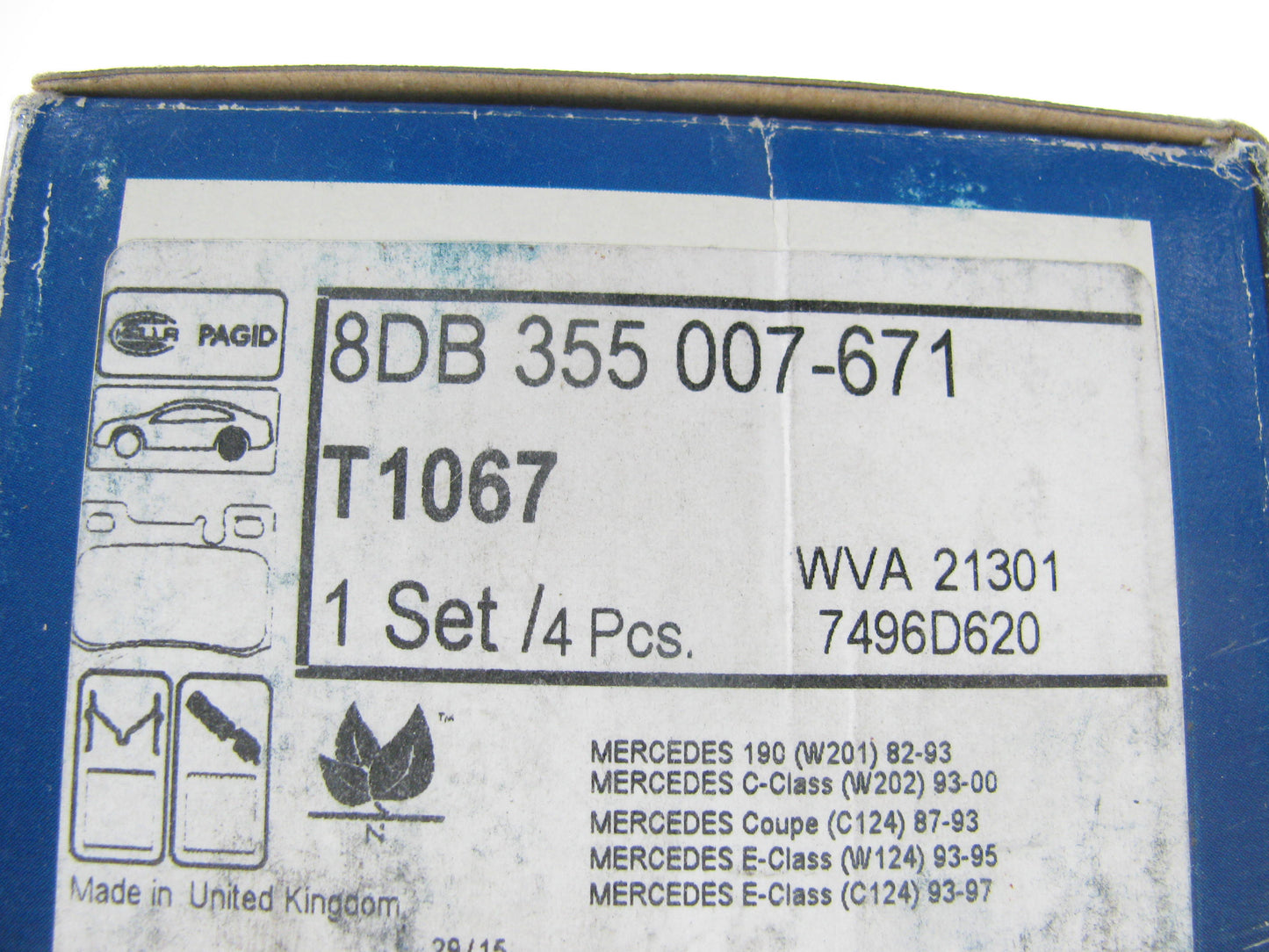 Pagid T1067 Disc Brake Pad Set - Rear