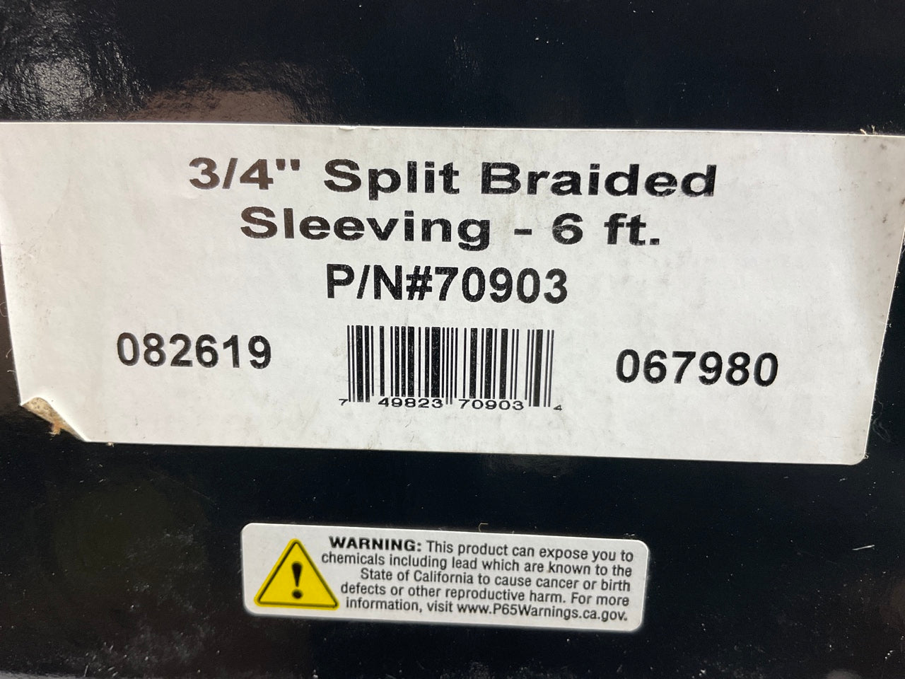 Painless Wiring 70903 PowerBraid Split Sleeving, Black Nylon, 3/4'' 6 Feet