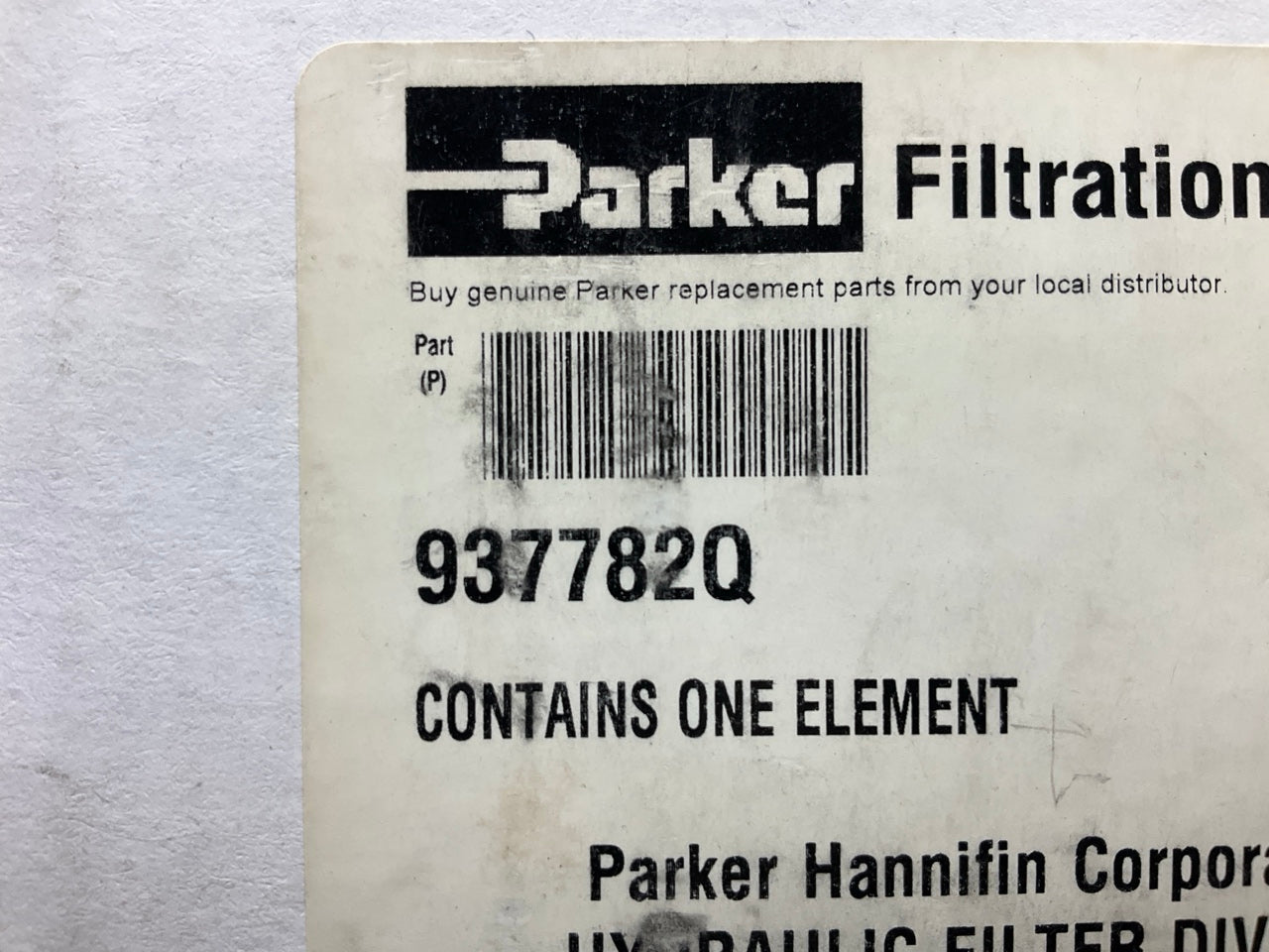 Parker 937782Q TTF Series Hydraulic Filter, 10 µm 10Q Microglass, 259mm Long