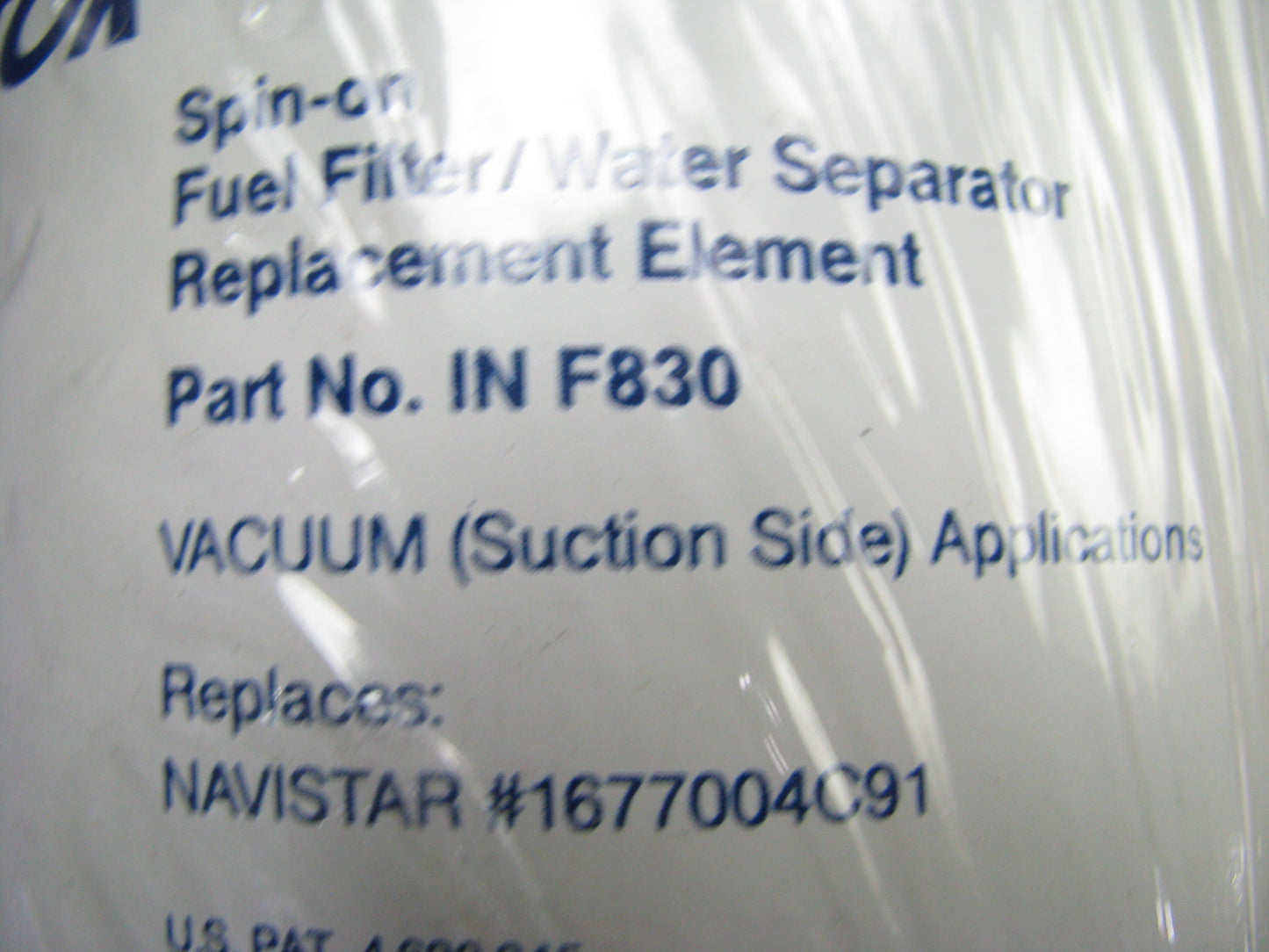 Parker IN-F830 Diesel Fuel Water Separator Filter - Replaces 33232, BF1345