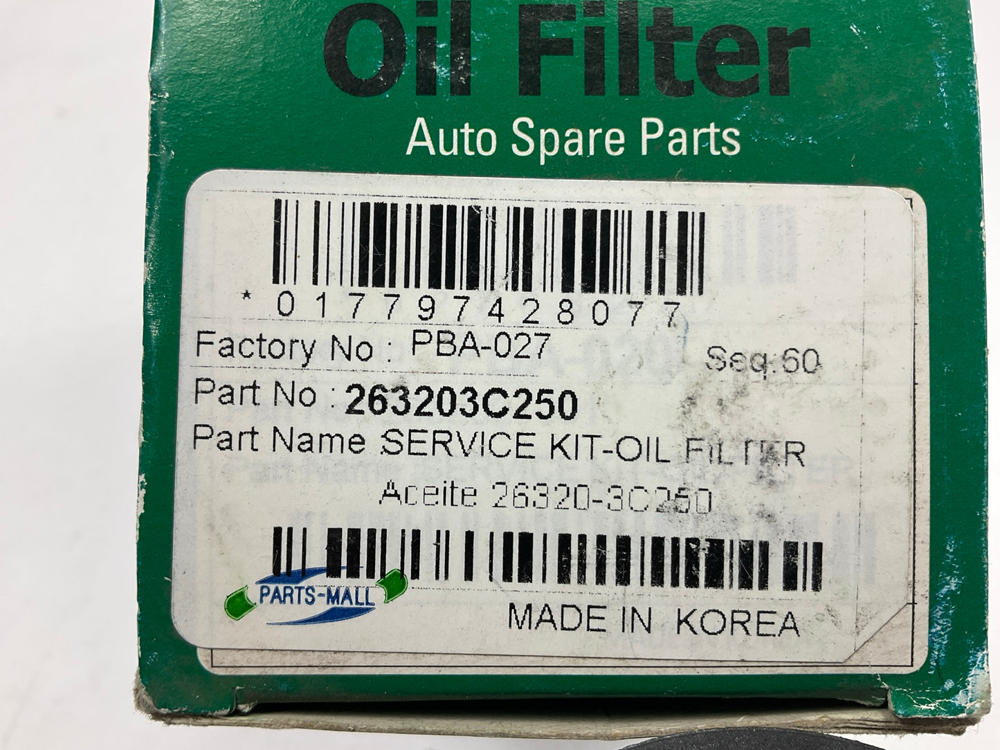 (10) Parts Mall PBA-027 Engine Oil Filter