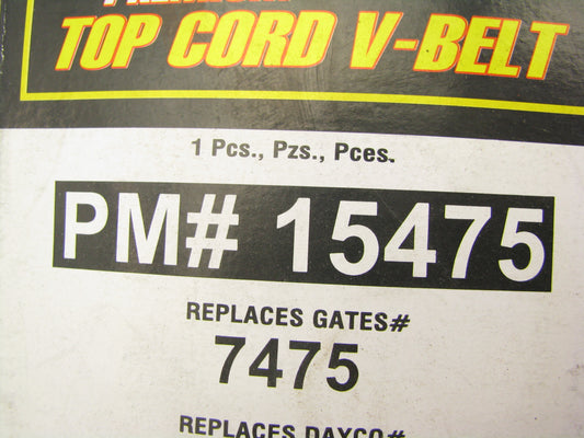 Parts Master 15475 Accessory Drive Belt - 0.44'' X 47.50'' - 36 Degree
