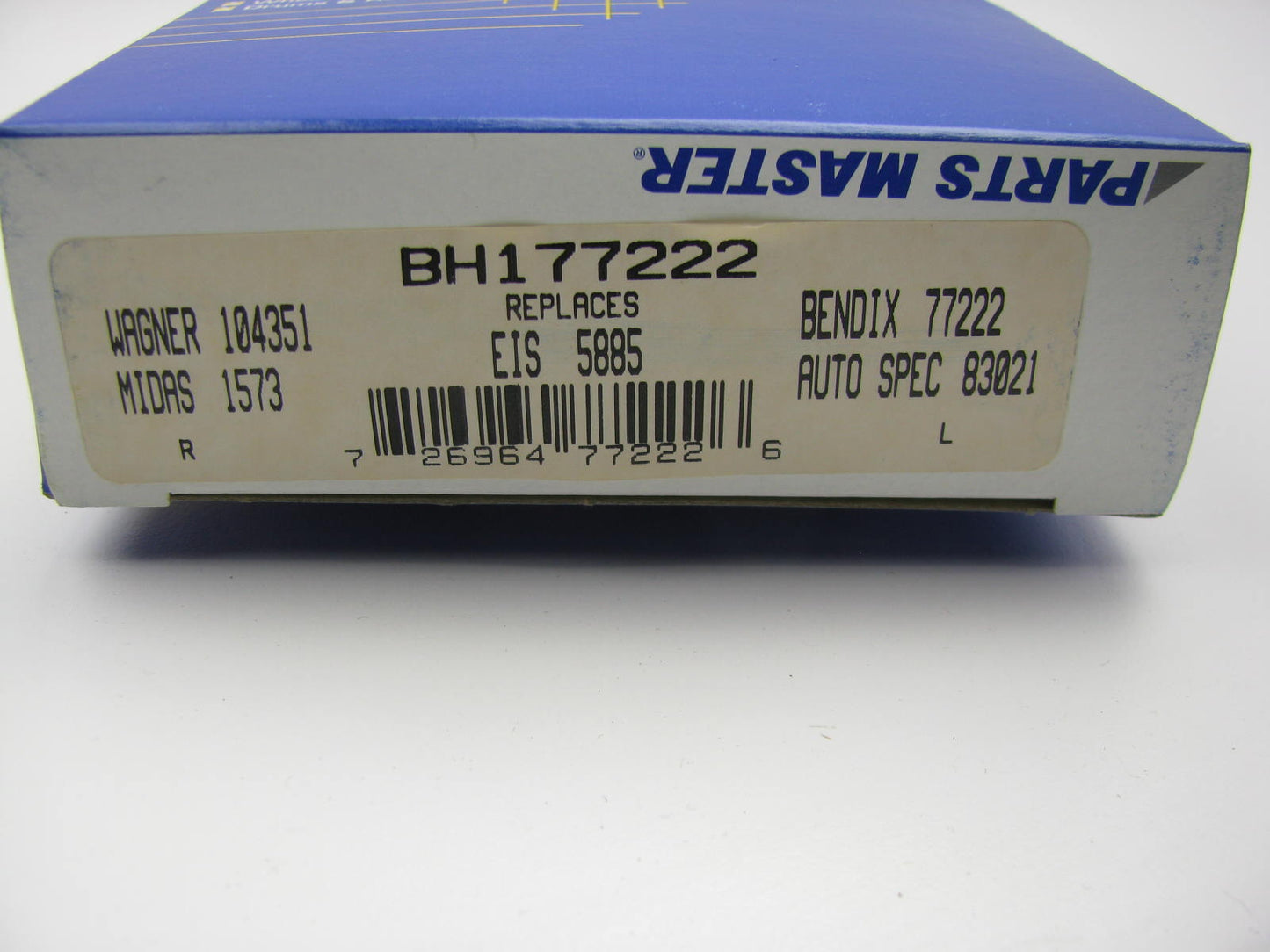 Parts Master BH177222 Brake Hydraulic Hose - Front Right