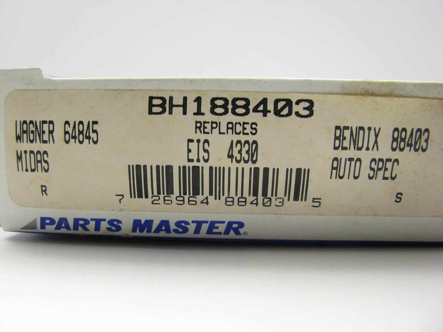 Parts Master BH188403 Brake Hydraulic Hose - Front