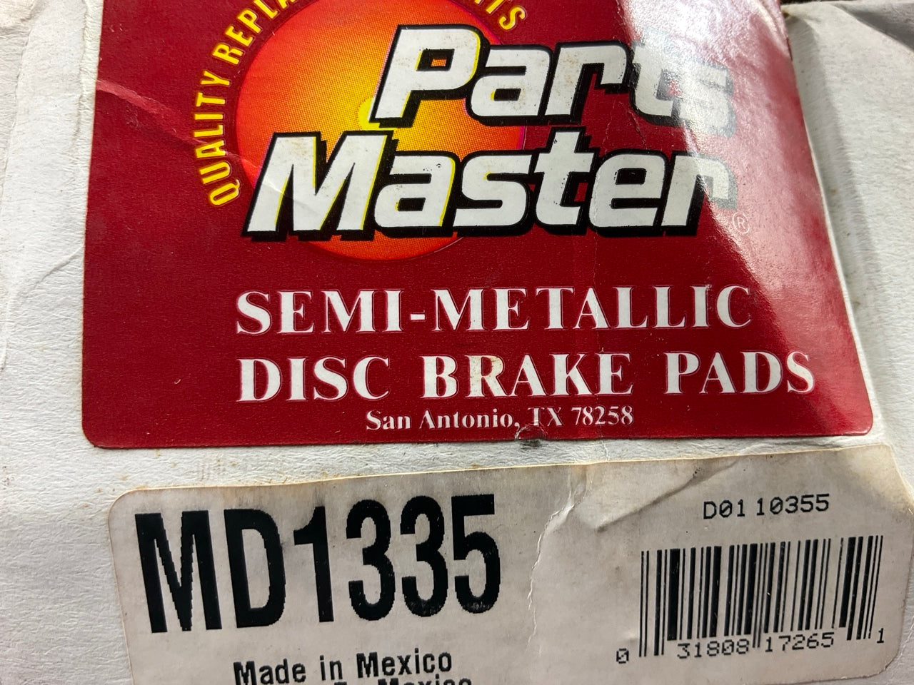 (2) Parts Master MD1335 Semi-Metallic Disc Brake Pad Set - Front / Rear