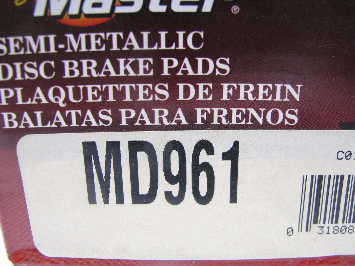 Parts Master MD961 Rear Disc Brake Pads Set - Semi-Metallic