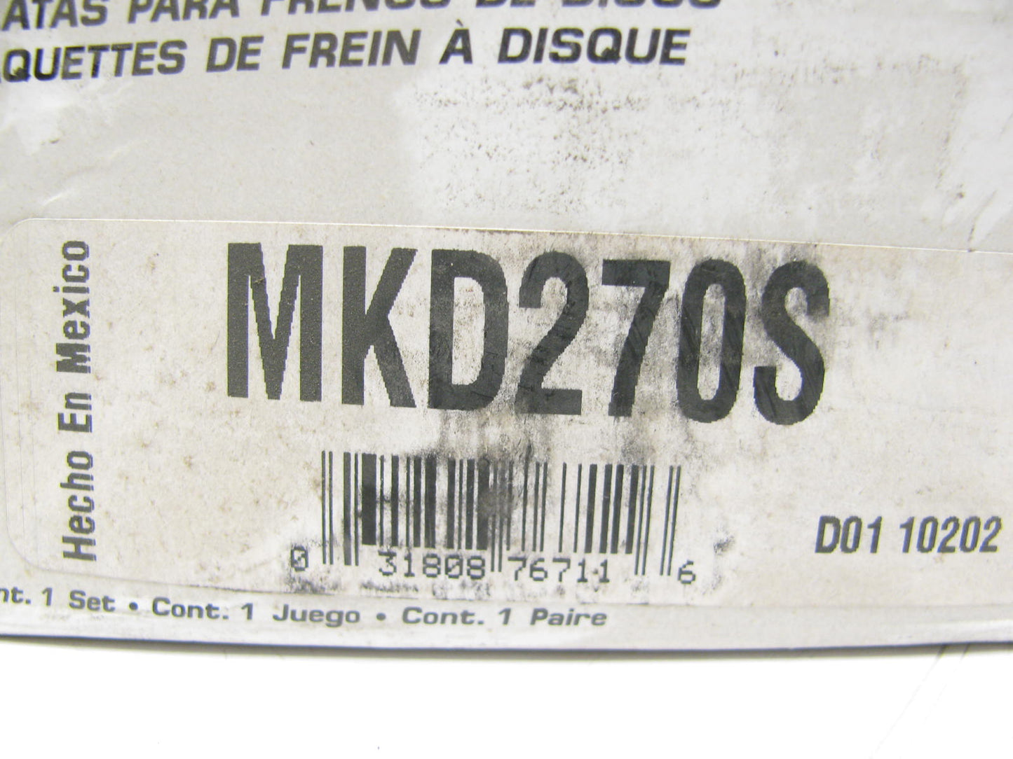 Parts Master MKD270S Front Disc Brake Pads - Semi-Metallic