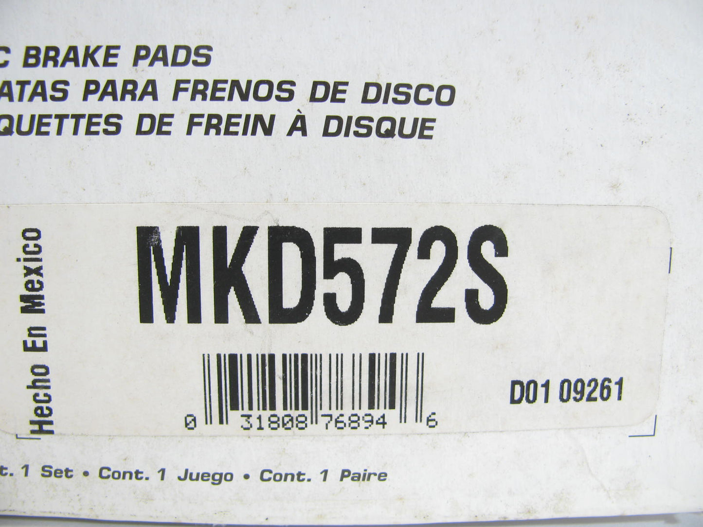 Parts Master MKD572S Rear Disc Brake Pads - Semi-Metallic