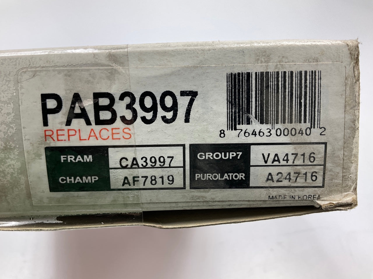 Pentius PAB3997 Engine Air Filter