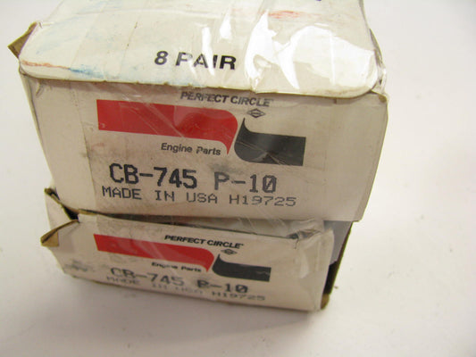 (8) Perfect CB745P-10 Connecting Rod Bearings .010'' 1955-1967 GM 265 283 327-V8