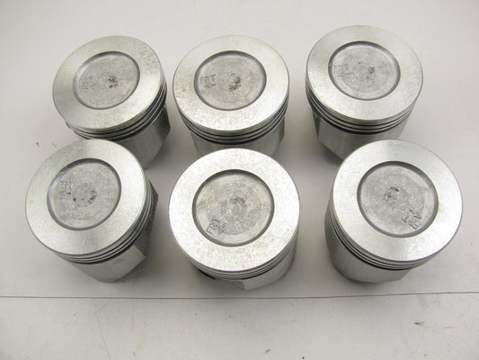 (6) Perfect Circle TC1650 Engine Piston STD 1963-1983 Ford 200, 1969-80 250-L6