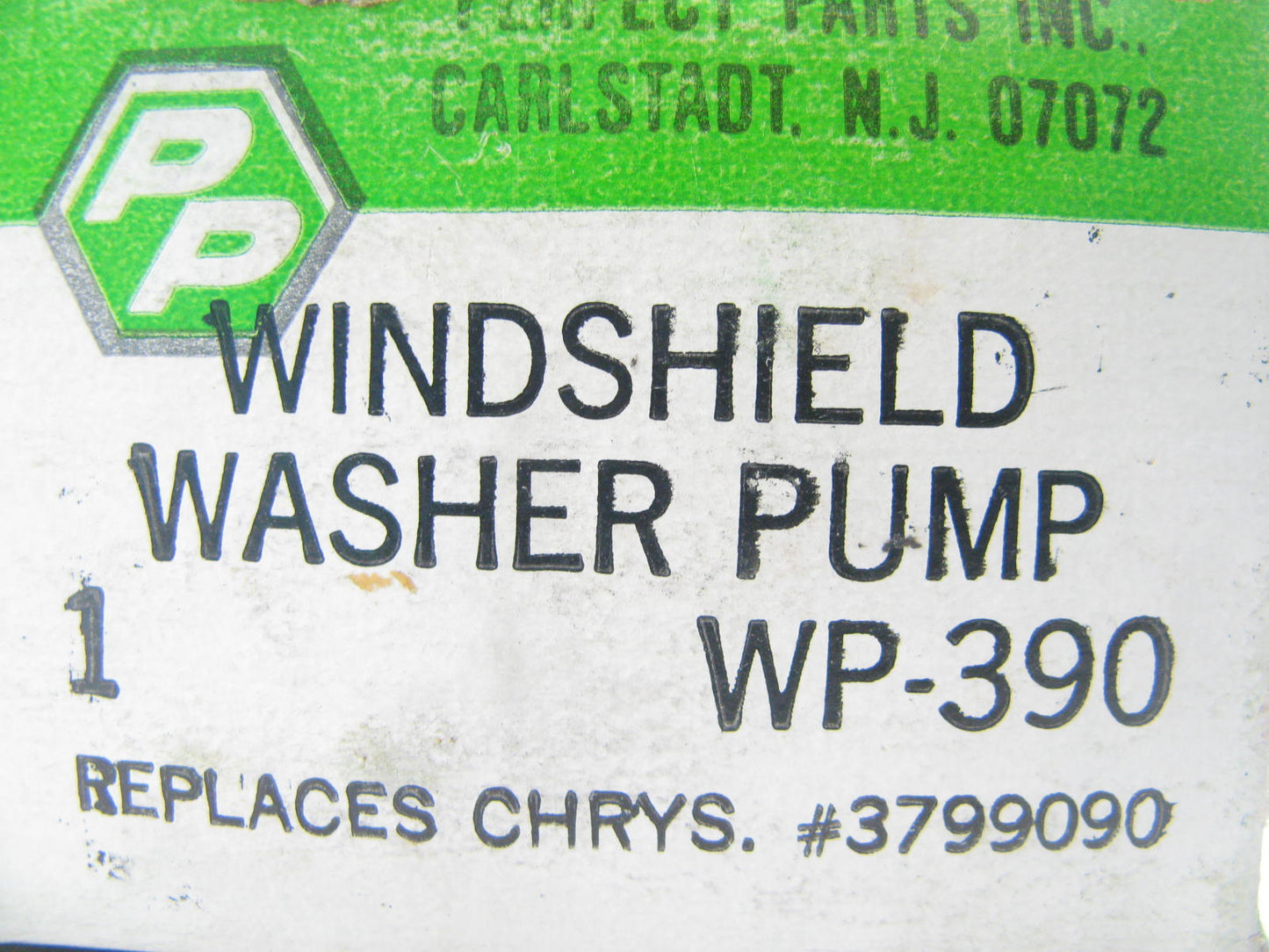 Perfect Parts WP-390 Front Windshield Washer Pump - 3799090