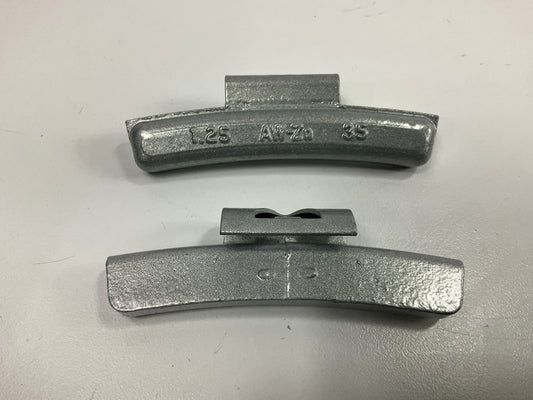 (25) Perfect Wheel Weights AW125Z Zinc Coated Clip On Wheel Weight, 1.25oz