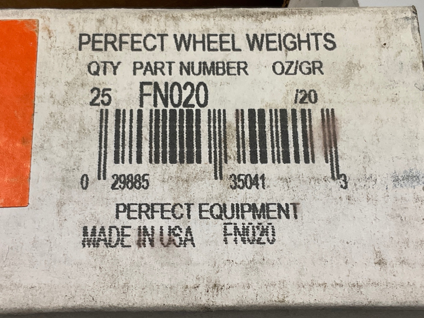 (25) Perfect Wheel Weights FN020 Lead Coated Clip On Wheel Weights, 20g