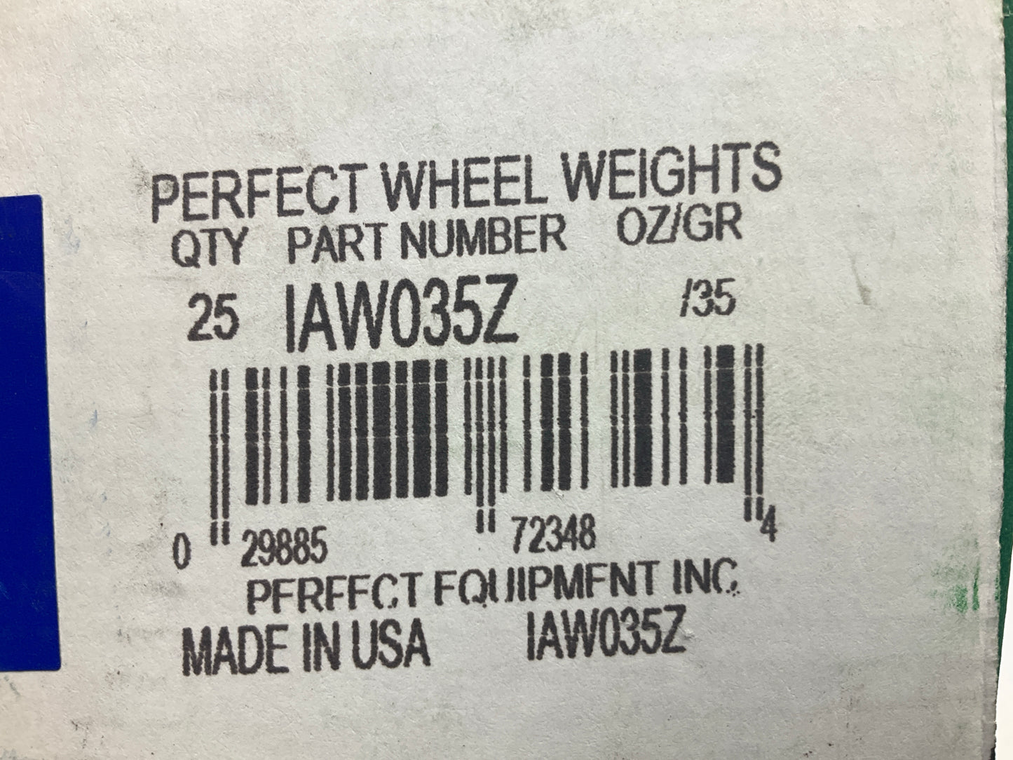 (25) Perfect Wheel Weights IAW035Z Zinc Coated Clip On Wheel Weights, 30g