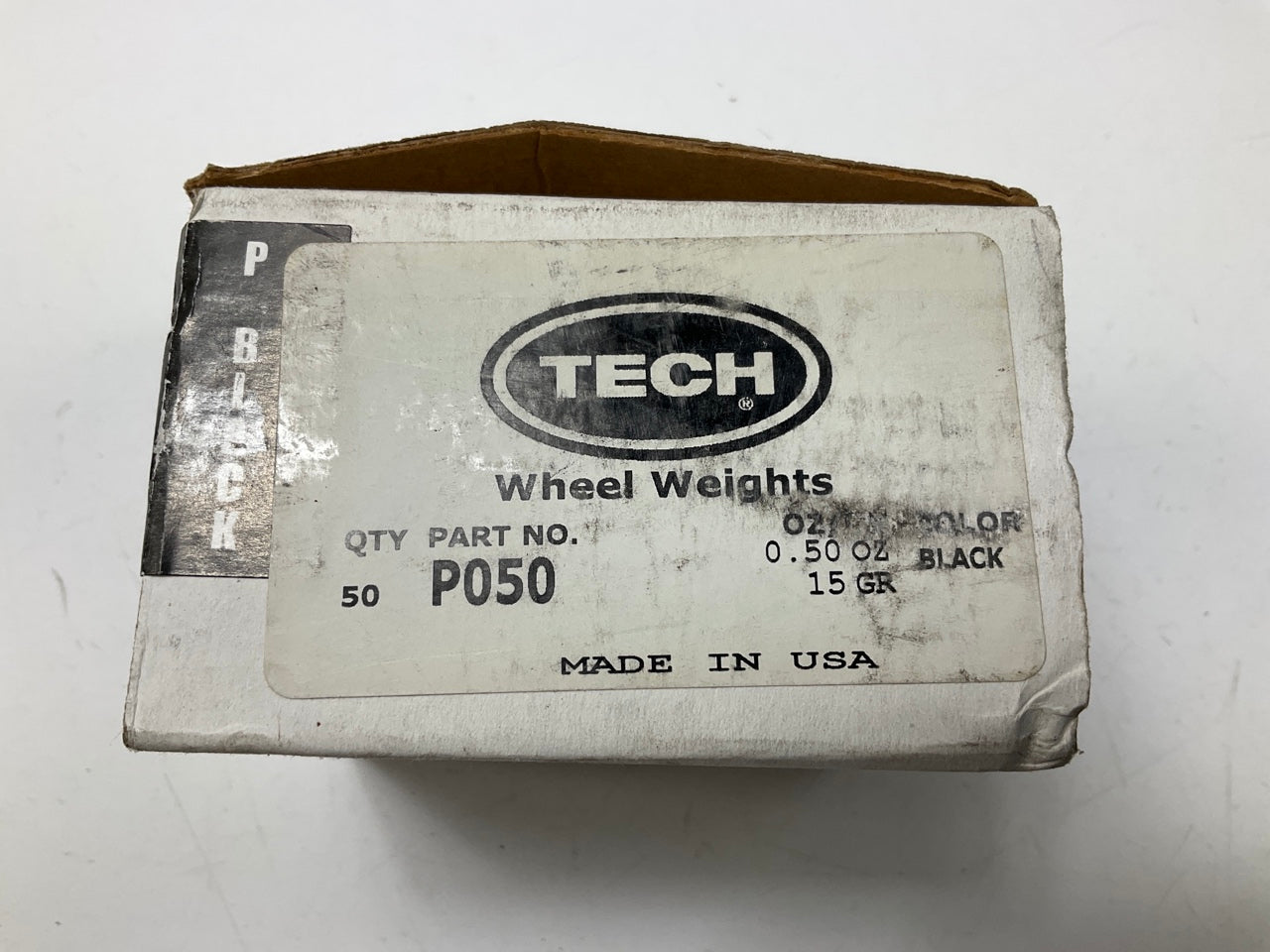 Perfect Wheel Weights P050 P Style Uncoated Lead Wheel Weight 0.50oz - Box Of 50