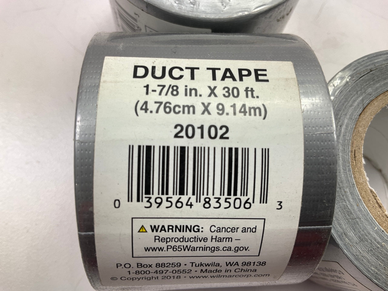 (3) Rolls - Performance Tool 20102 Duct Tape 1-7/8'' X 30 Feet