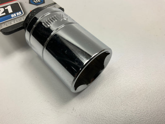 Performance Tool W32221 1/2'' Drive 21 Mm 6-Point Metric Standard Socket