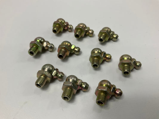 Performance Tool W54244 1/4'' X 28 NPT 90 Degree Grease Fittings, (Pack Of 10)