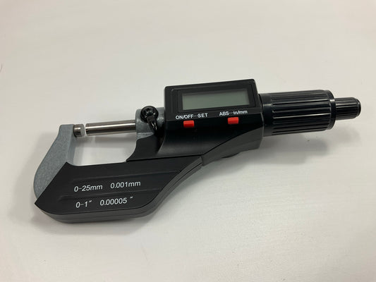 Performance Tool W80156 Digital Micrometer, SAE & Metric, 0-1'' ( 0-25mm) Range