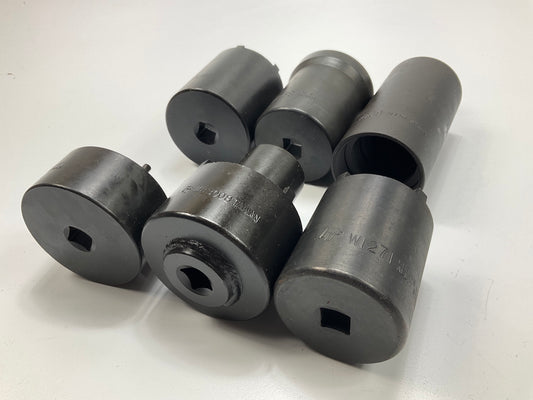 USED #5 - Performance Tool W89319 6-Piece 4X4 4WD Spindle Nut Socket Wrench Set