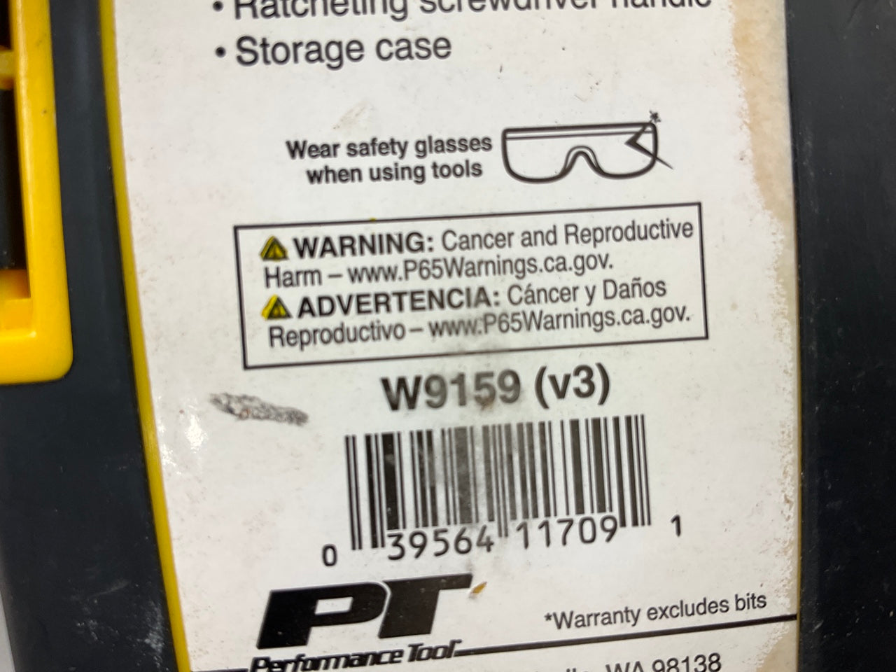 Performance Tool W9159 38 Piece Ratcheting Screwdriver & Bit Set