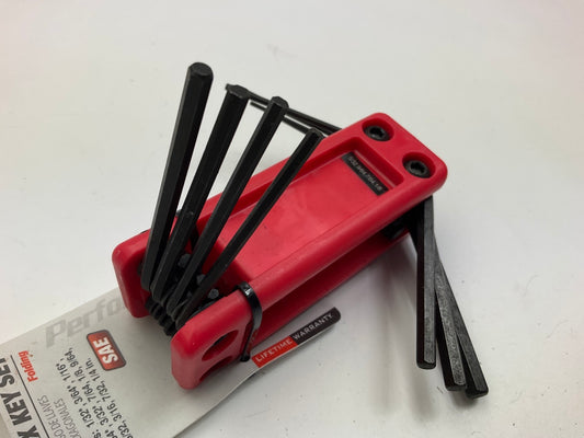 Performance Tool W9184 17-Piece SAE Folding Hex Keys