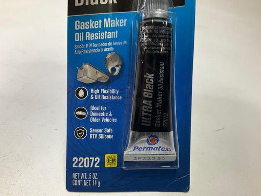 (5) Permatex 22072 Ultra Black Maximum Oil Resistant RTV Silicone Gasket Maker