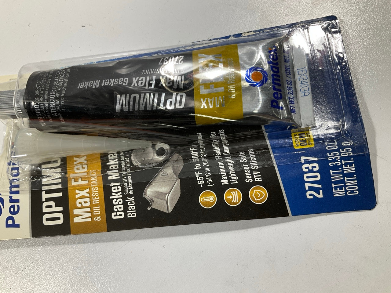 Permatex 27037 Optimum Max Flex/Oil Resistant Gasket Maker & High Temp Black