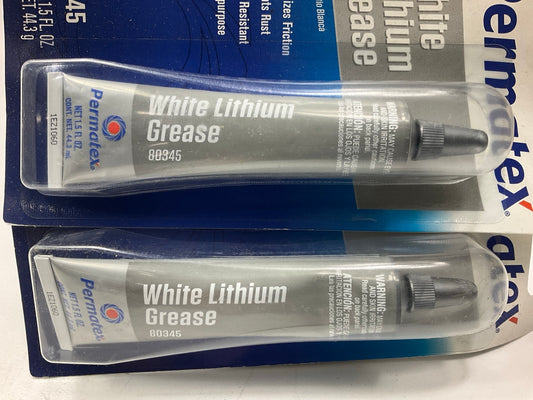 5 PACK - Permatex 80345 White Lithium Grease 1.5 Oz Tube