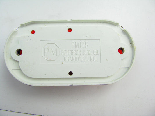 Peterson 135R Red Oblong Two Bulb Trailer Clearance Light - 4-1/8'' X 2''
