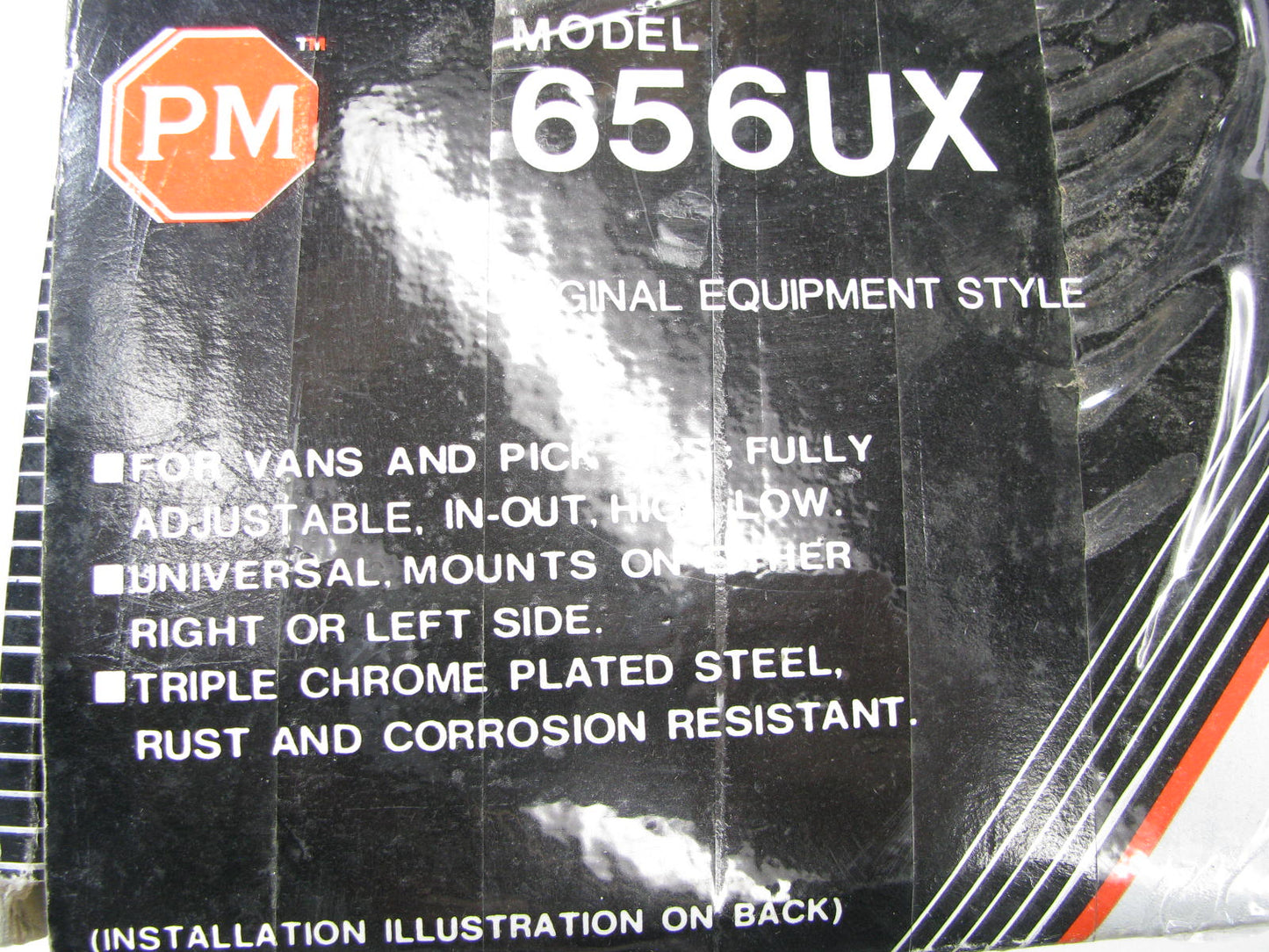 Peterson Manufacturing 656UX Universal Below Eye Mirror Assembly 10-1/2 X 7-1/2''