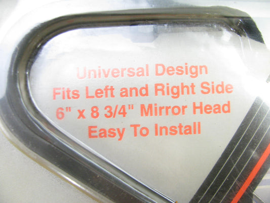 (x2) 6''x8.75'' Universal Low Mount Mirror Black Head Peterson Manufacturing 822