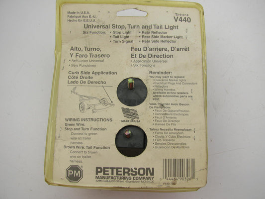Peterson Manufacturing V440 UNIVERSAL Trailer Stop Turn Tail Light Lamp - RED