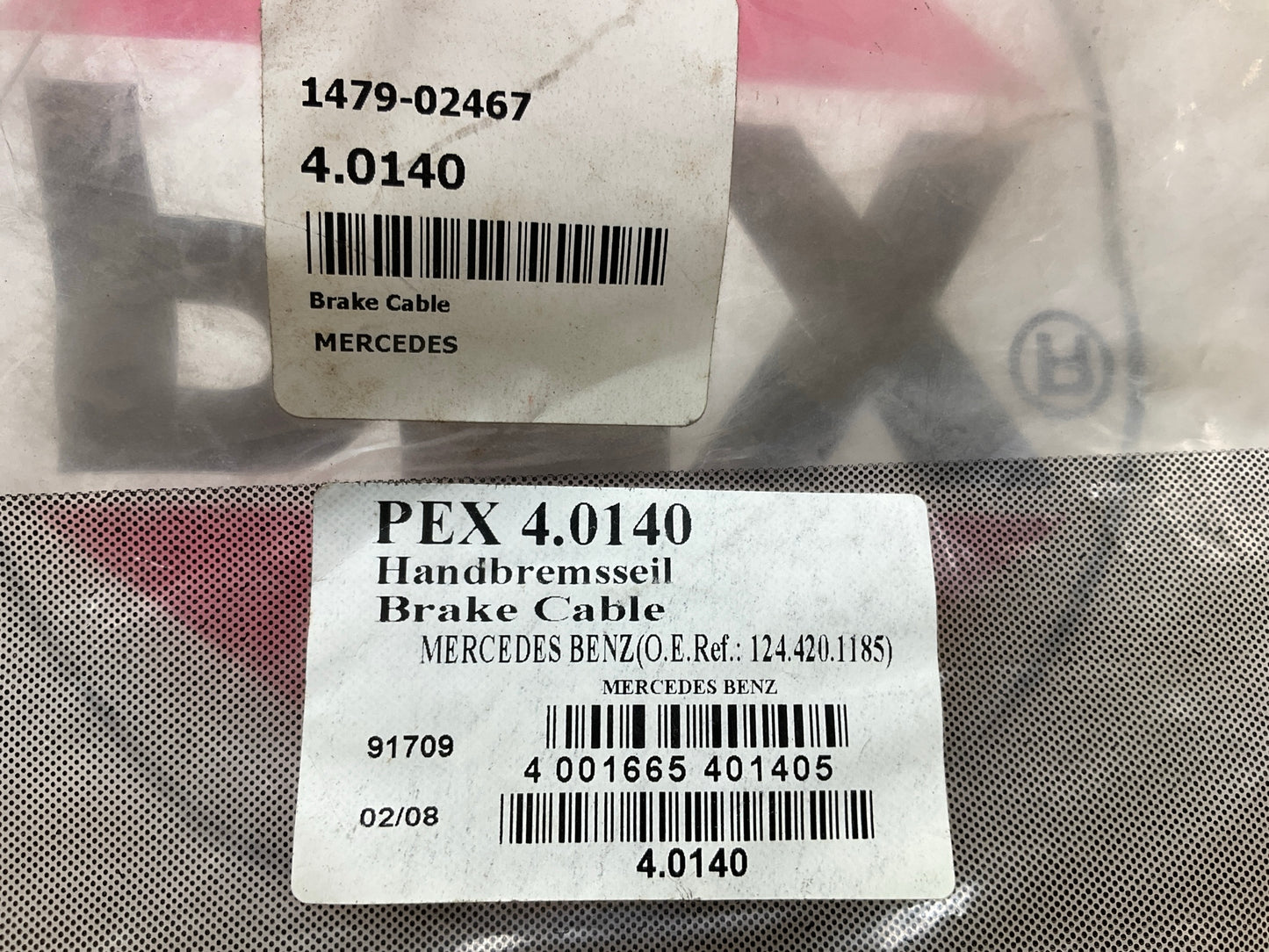 (2) PEX 1479-02467 Rear Parking Brake Cables
