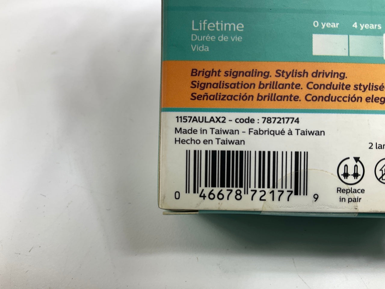 Philips 1157AULAX2 Ultinon LED AMBER Turn Signal Light Bulbs 2057, 2357 5W 12V
