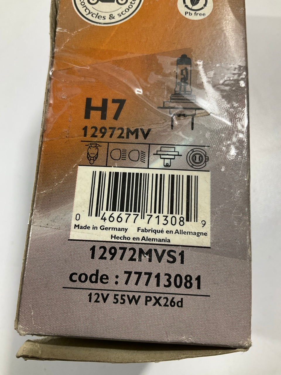 Philips 12972mvs1 MotoVision Sealed Beam Headlight Headlamp Light Lamp Bulb