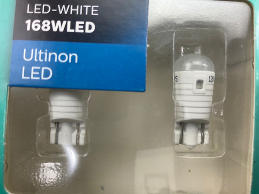 Philips 168WLED Ultinon LED Light 168 White 6000K, Bulbs Bulb # 158, 194, 12961