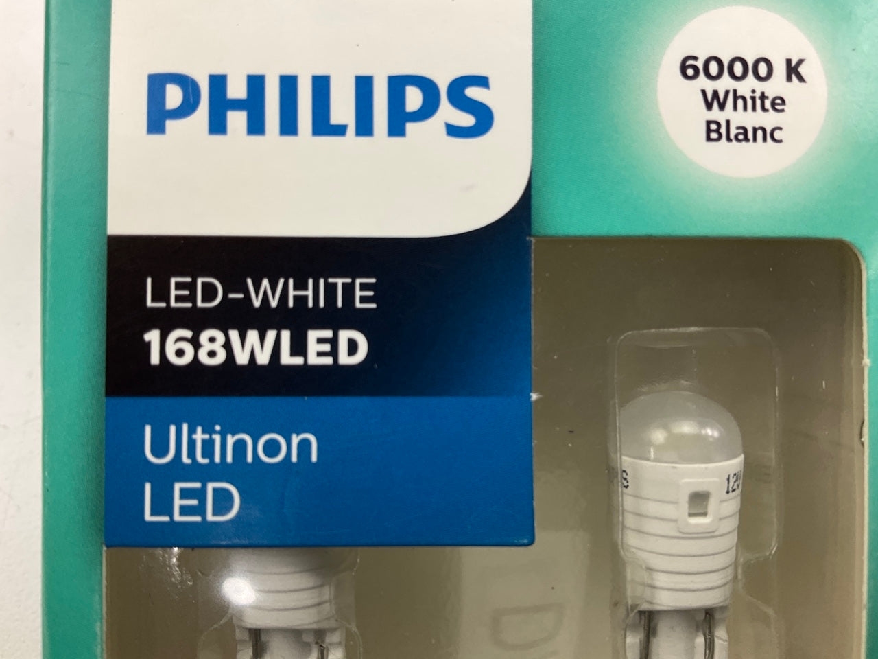 Philips 168WLED Ultinon LED Light 168 White 6000K, Bulbs Bulb # 158, 194, 12961